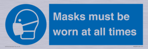 Masks must be worn at all times